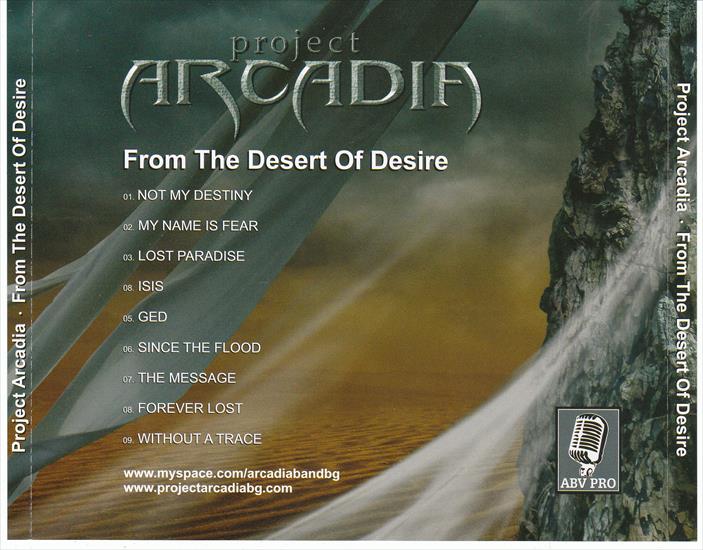 PROJECT ARCADIA - From The Desert Of Desire 2009 Heavy Power Metal BULGARIA - BACK.jpg